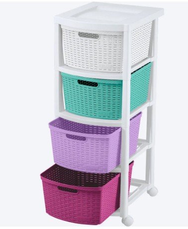 LRI-OR-3 CAJONERO APARIENCIA RATTAN 4 GAVETAS